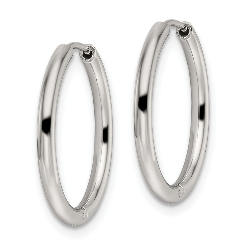Stainless Steel Polished 2mm Endless Hinged Hoops