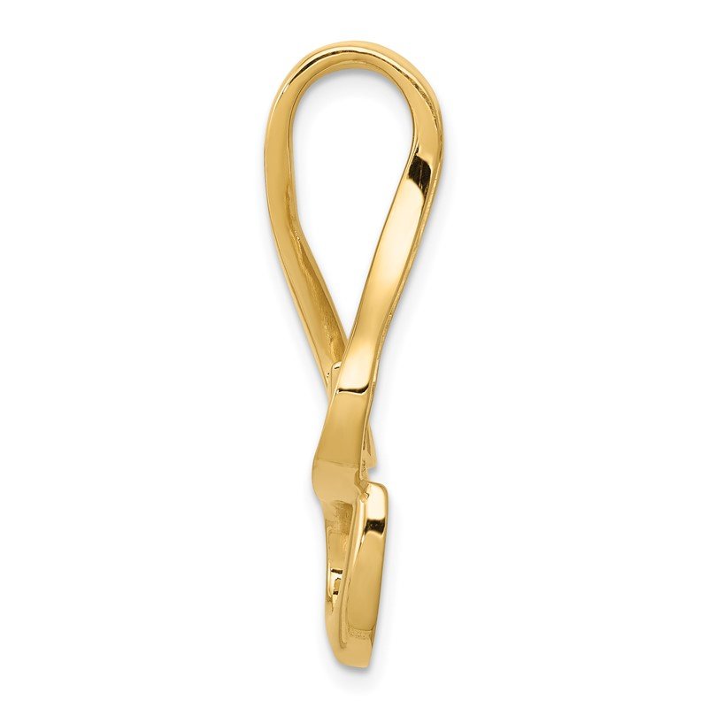 14k Polished Slide Fits up to 10mm Regular/Fancy/Reversible Omega
