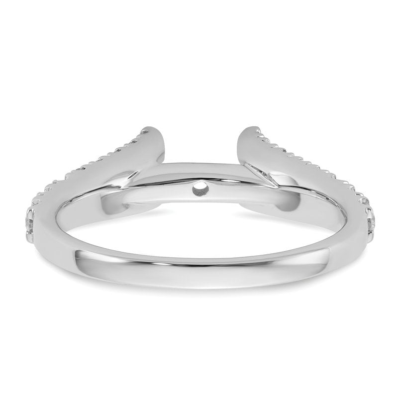 14K White Gold 1/2 carat Lab Grown Diamond VS+ F+ Semi-Mount Peg Set Engagement Ring