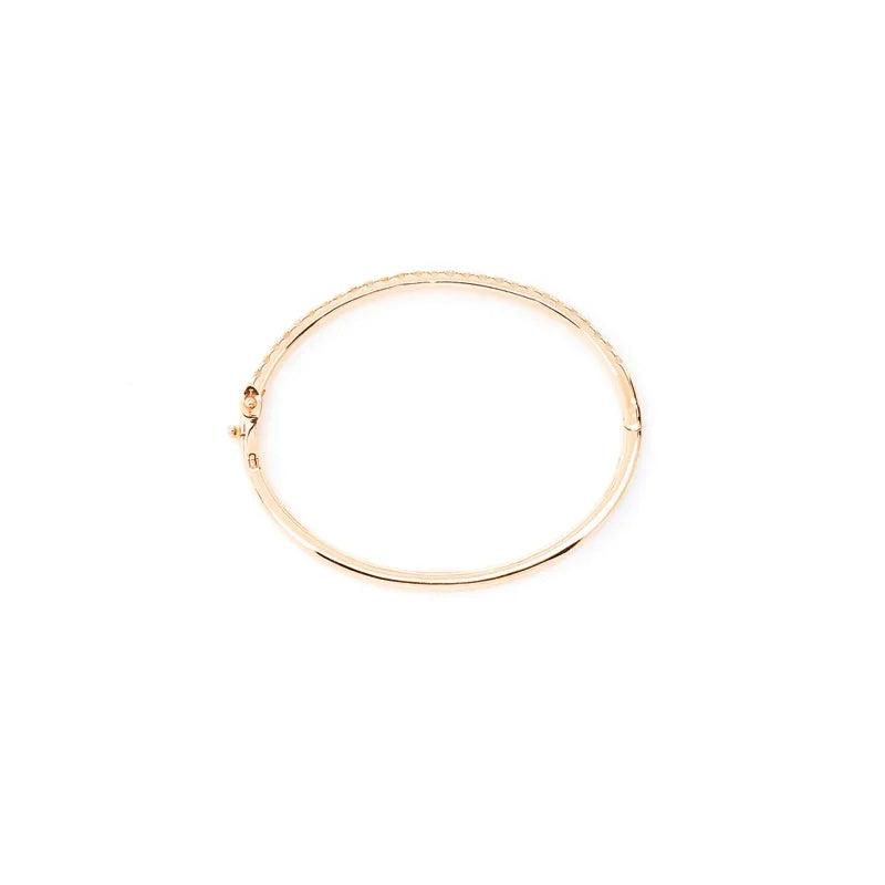 5pt Scallop Bangle Bracelet 14K 1.00ctw