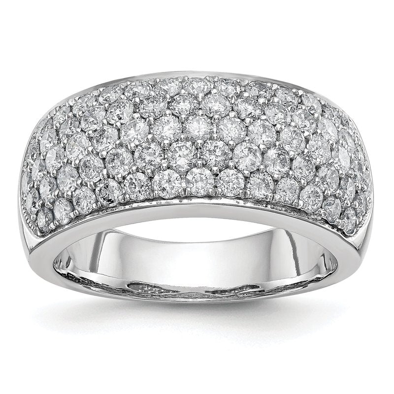 14K White Gold 1 5/8 carat Lab Grown Diamond VS+ F+ Complete Band