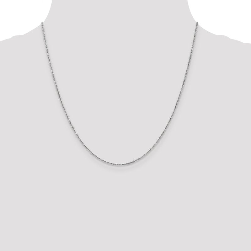 14K White Gold 1.0mm Spiga Chain