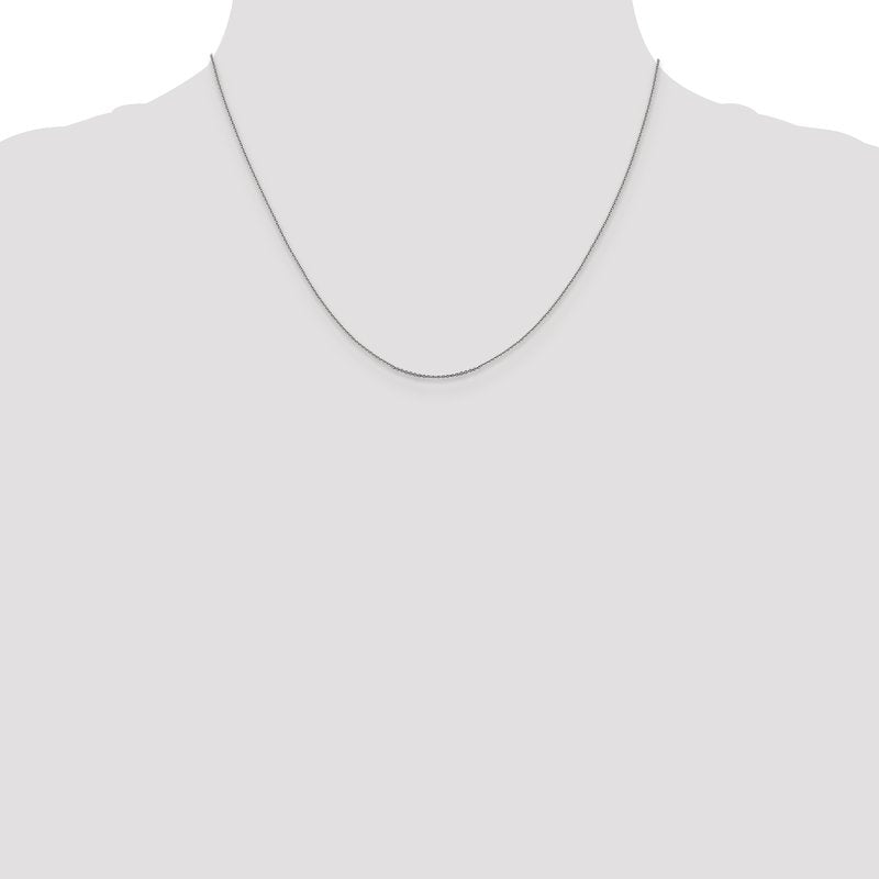 14K White Gold .85 mm D/C Cable Chain