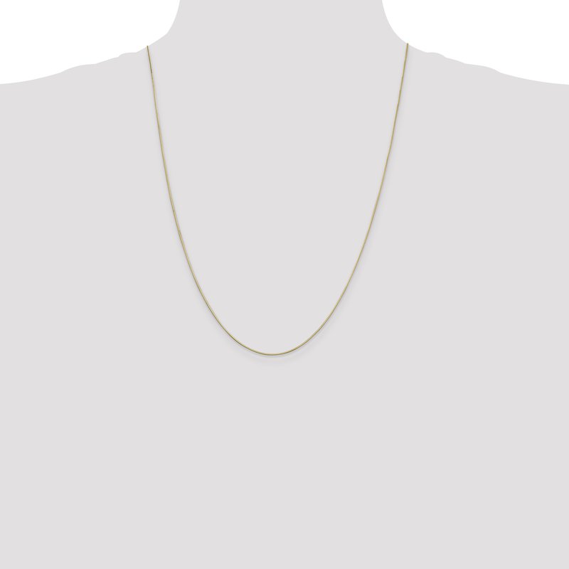 14K 10 inch .6mm Octagonal Snake with Lobster Clasp Anklet