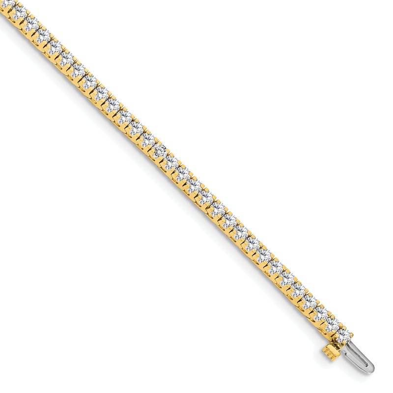 14k Complete 2.17 carat Round AAA Diamond 4-prong 7 inch Tennis Bracelet