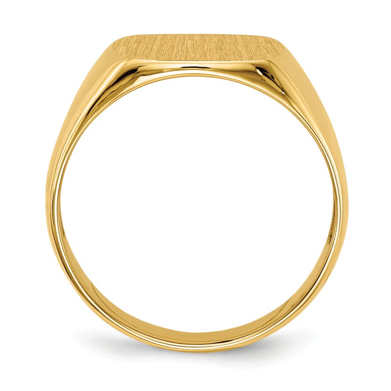 14k 12.5x12.5mm Open Back Mens Signet Ring