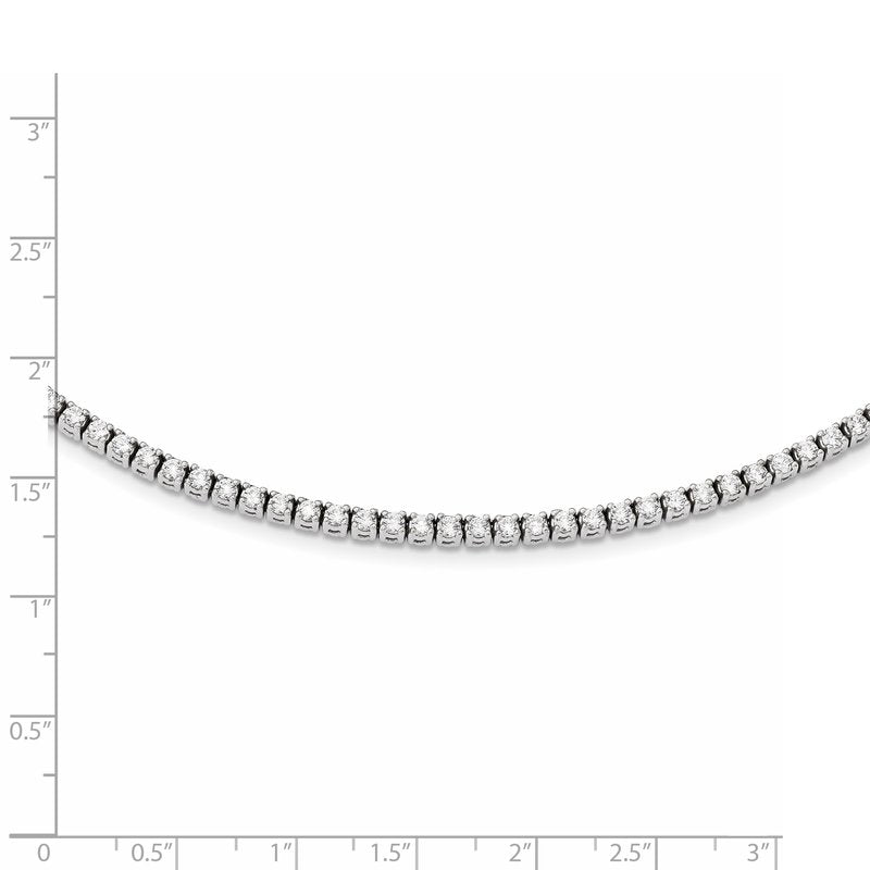 14k White Gold Complete 6.68 carat Round VS Diamond 17.5 inch Necklace