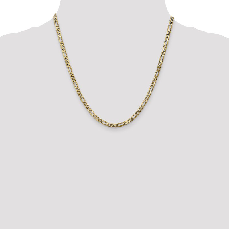 14K 4mm Flat Figaro Chain