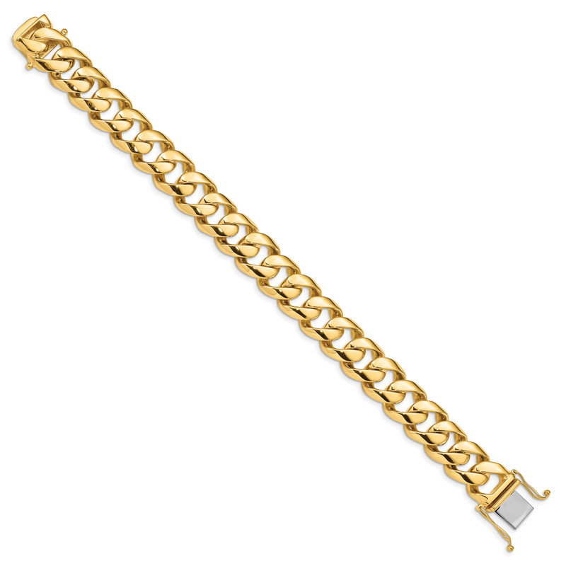14K 20 inch 16.15mm Hand Polished Fancy Link with Box Catch Clasp Chain