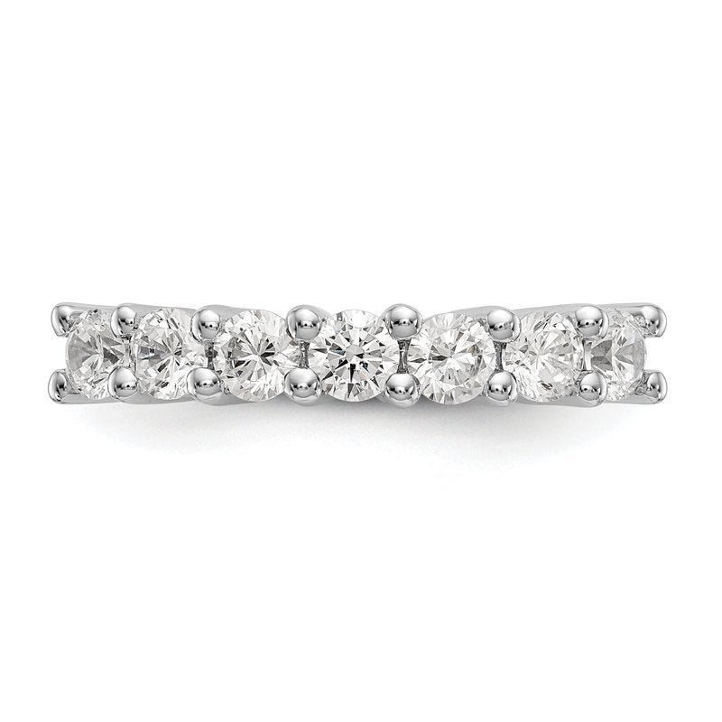 14K White Gold 3/4 carat Lab Grown Diamond VS/SI  D E F  7 Stone Band