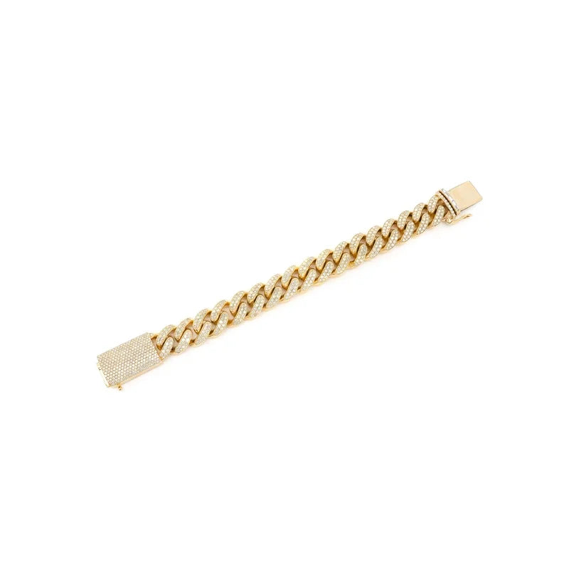 18mm Miami Cuban Link Bracelet 14K 14.25ctw