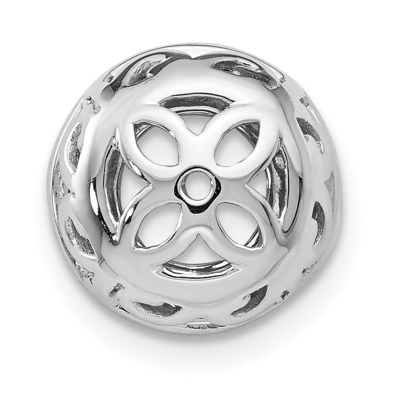 14K White Gold 1/2 carat Lab Grown Diamond VS+ F+ for 5-5.5mm Studs Complete Earring Jackets