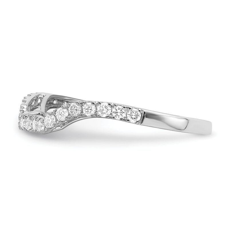14K White Gold 1/5 carat Lab Grown Diamond VS+ F+ Complete Wedding Band