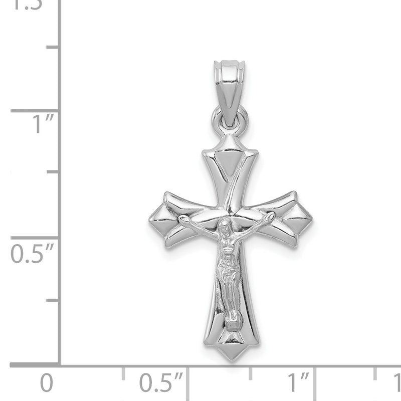 14K White Gold Crucifix Reversible to Cross Pendant