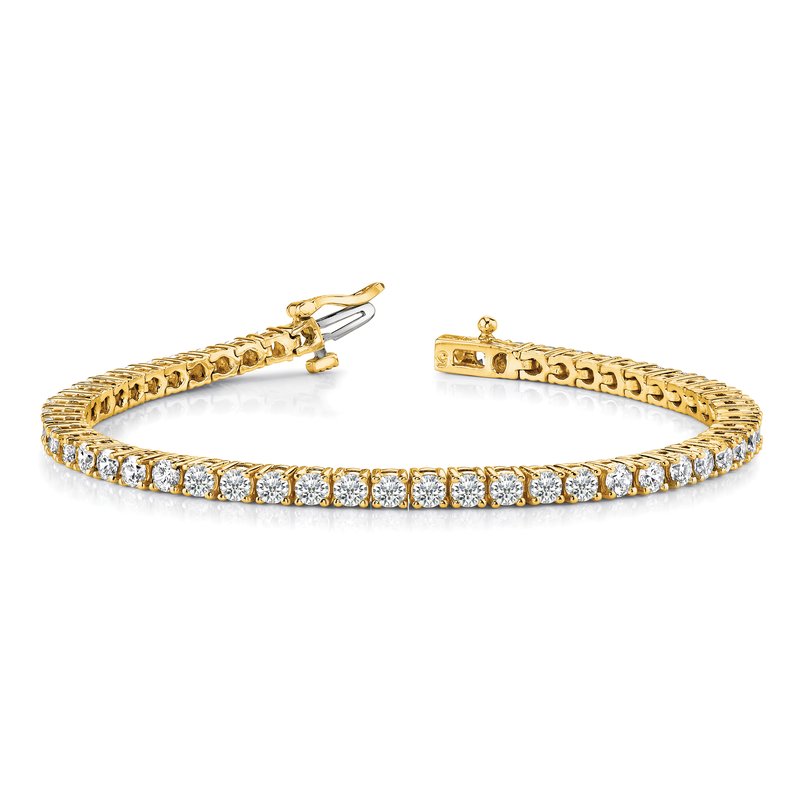 14k Complete 1.84 carat Round A Diamond 4-prong 7 inch Tennis Bracelet
