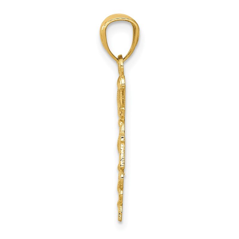 14k Diamond-cut Polished RN Registered Nurse Pendant