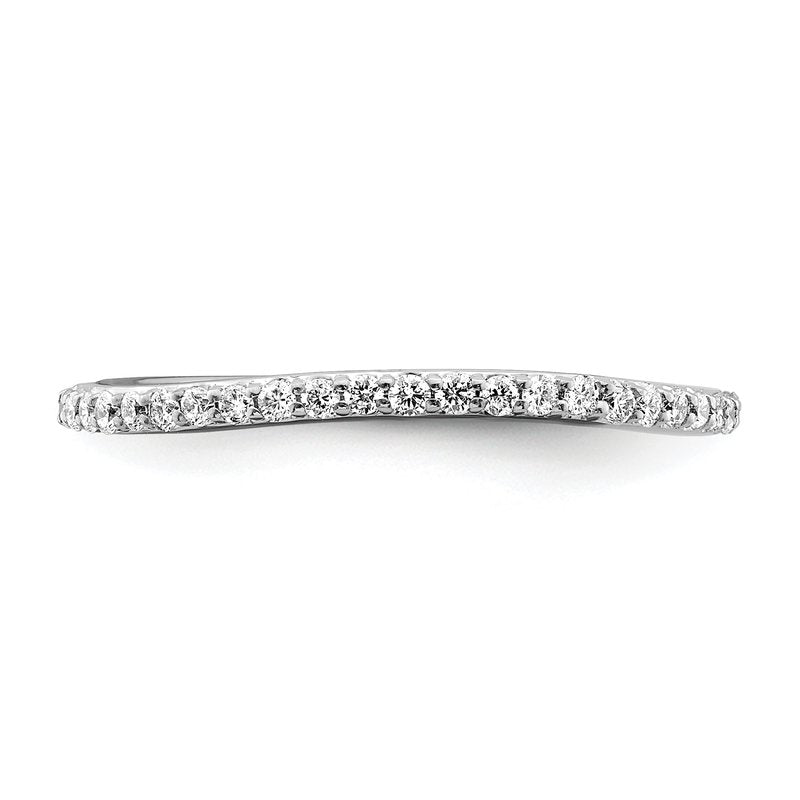 14K White Gold 1/4 carat Lab Grown Diamond VS/SI  D E F  Wedding Band