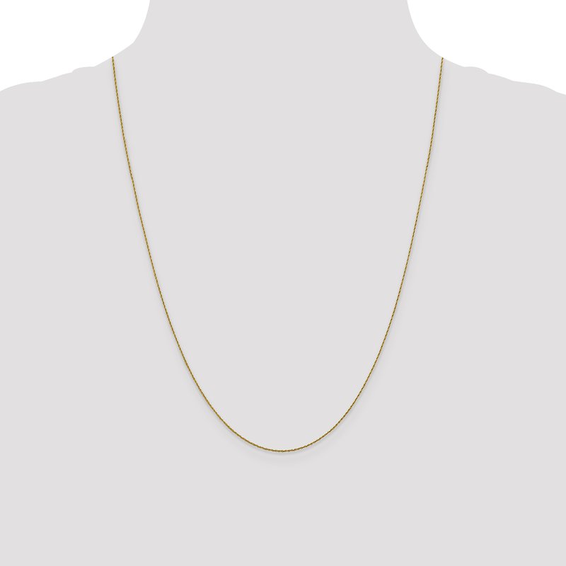 14K .8mm Loose Rope Chain Spring Ring Clasp