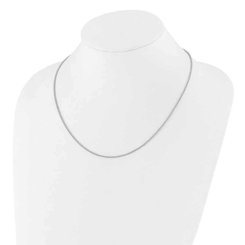 Sterling Silver RH-plated Adjustable 1.6mm Spiga Chain