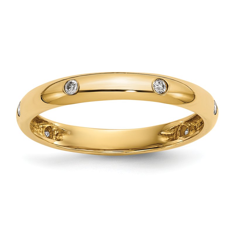 14k Rose Gold 6-stone Diamond Band