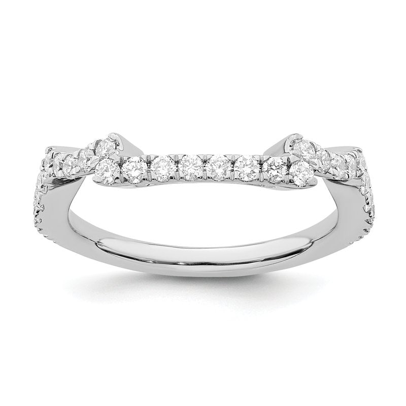 14K White Gold 1/2 carat Lab Grown Diamond VS/SI  D E F  Wedding Band