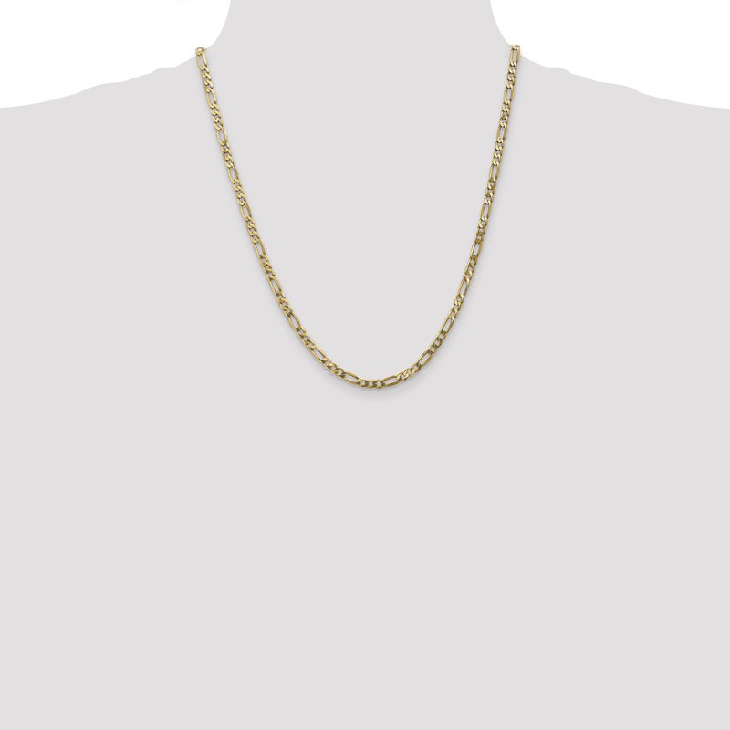 14K 26 inch 4mm Flat Figaro with Lobster Clasp Chain