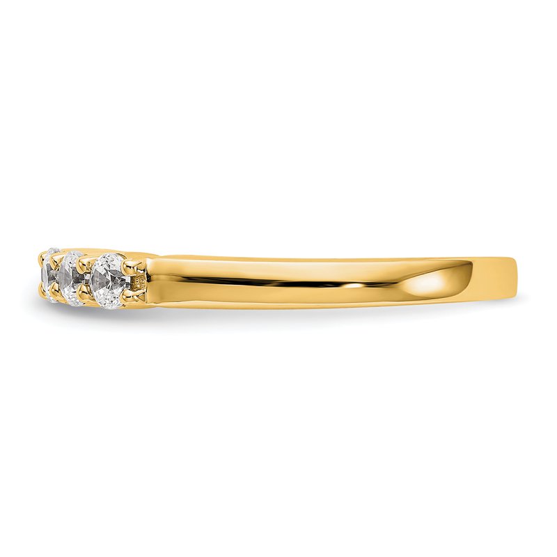 14K White Gold 1/3 carat Lab Grown Diamond VS+ F+ Complete Round Five Stone Ring