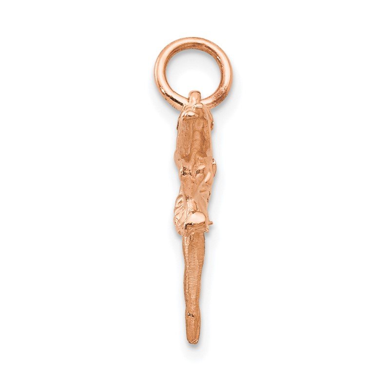14K Rose Gold Polished 3-D Ballerina Charm