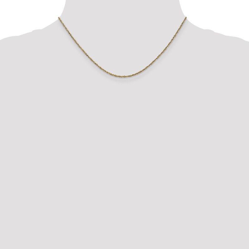 14K 10 inch 1.7mm Ropa with Lobster Clasp Anklet