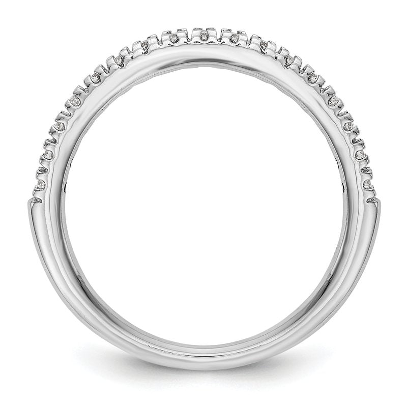 14K White Gold 1/4 carat Lab Grown Diamond VS+ F+ Complete Wedding Band