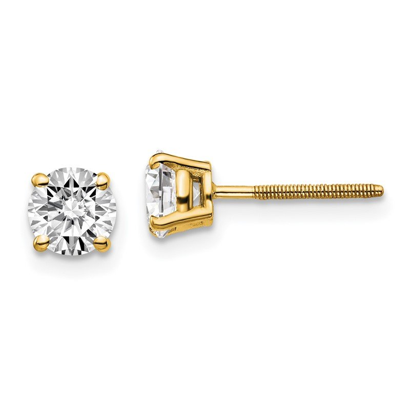 14ky .10ct. VS2/SI1 G-I Diamond Stud Thread on/off Post Earrings