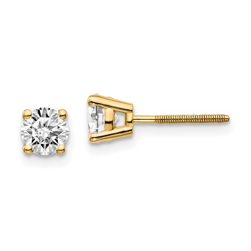 14ky .10ct. VS2/SI1 G-I Diamond Stud Thread on/off Post Earrings