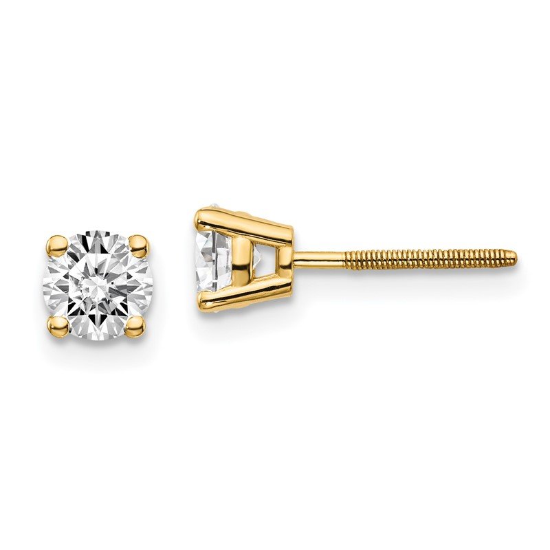 14ky .10ct. VS2/SI1 G-I Diamond Stud Thread on/off Post Earrings