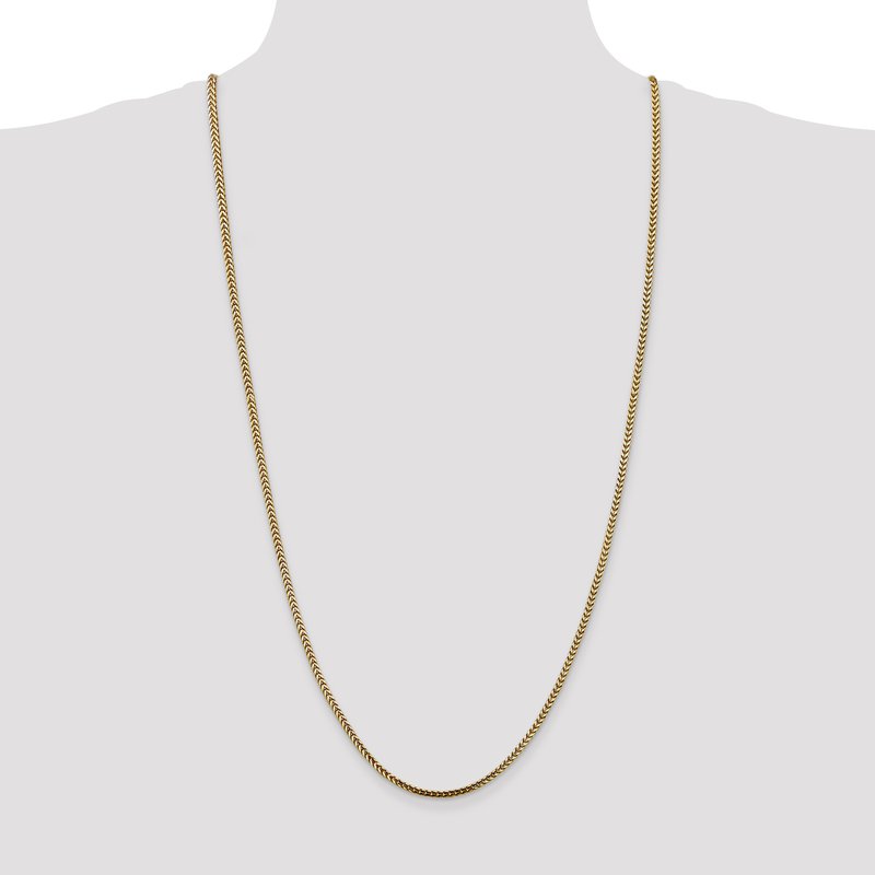 14K 16 inch 2.5mm Franco with Lobster Clasp Chain