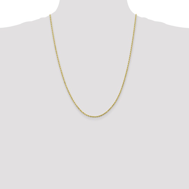 10K 2.25mm Diamond-Cut Rope Chain