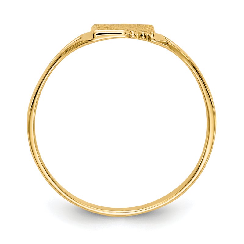 14k Childs Polished &amp; Satin Ring