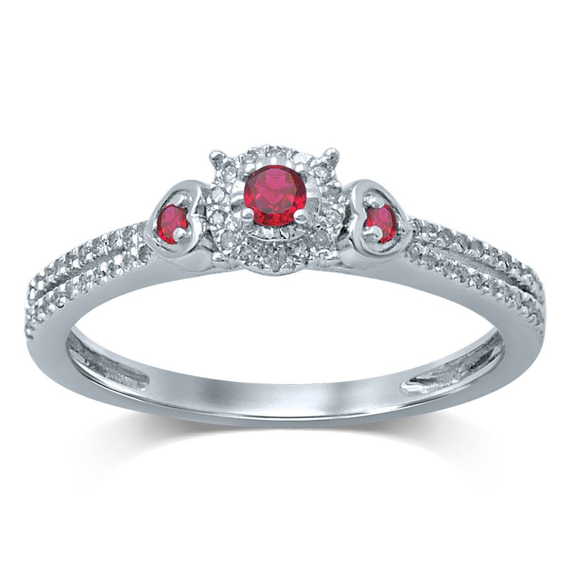 14K   Ruby  Diamond Ring