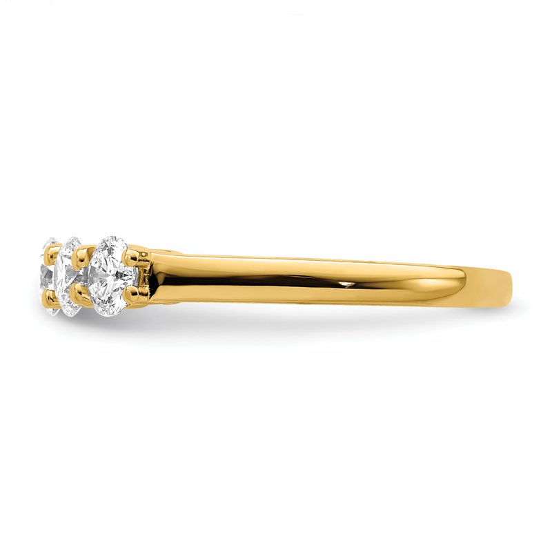 14K White Gold 1/2 carat Lab Grown Diamond VS/SI  D E F  5 Stone Ring