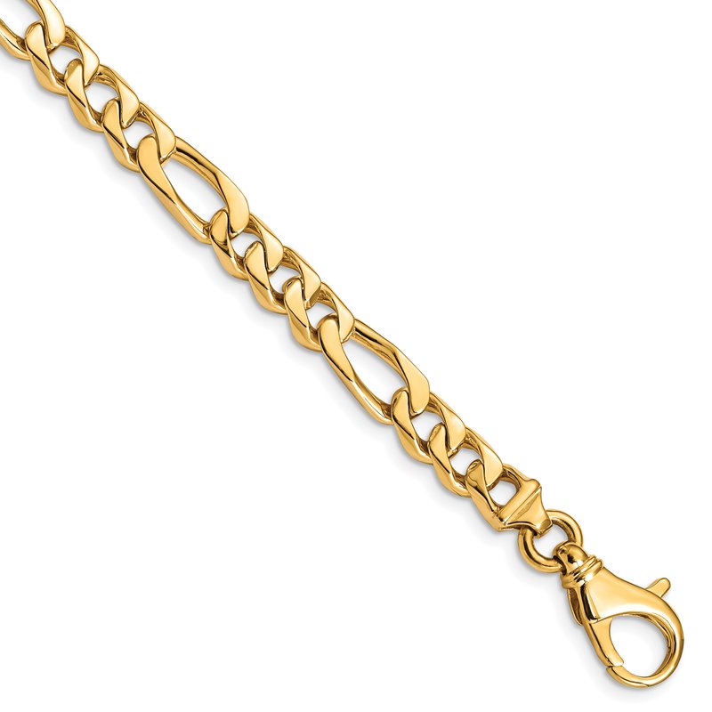 14K 18 inch 6.5mm Hand Polished Fancy Link with Fancy Lobster Clasp Chain