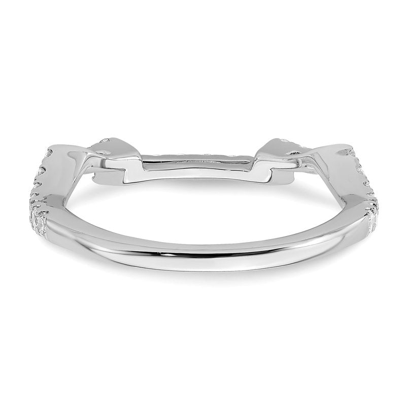 14K White Gold 1/2 carat Lab Grown Diamond VS/SI  D E F  Wedding Band