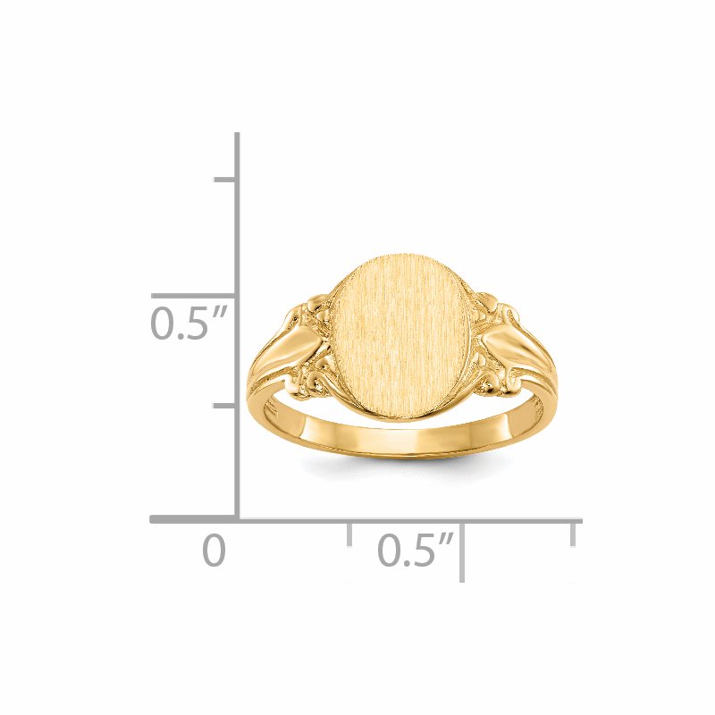 14k 8.0x10.0mm Open Back Signet Ring