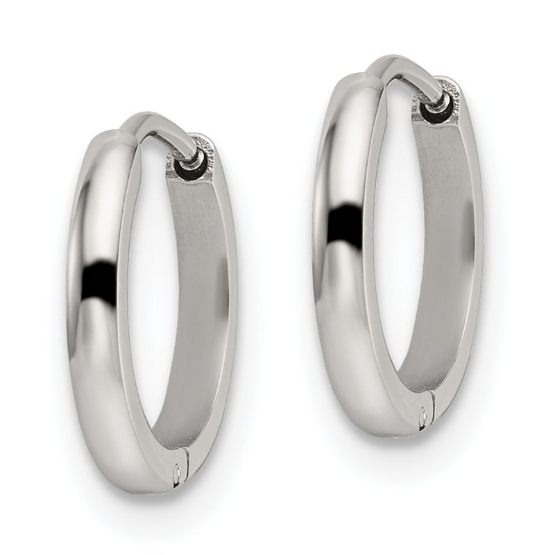 Stainless Steel Polished 1.4mm Endless Hinged Hoops