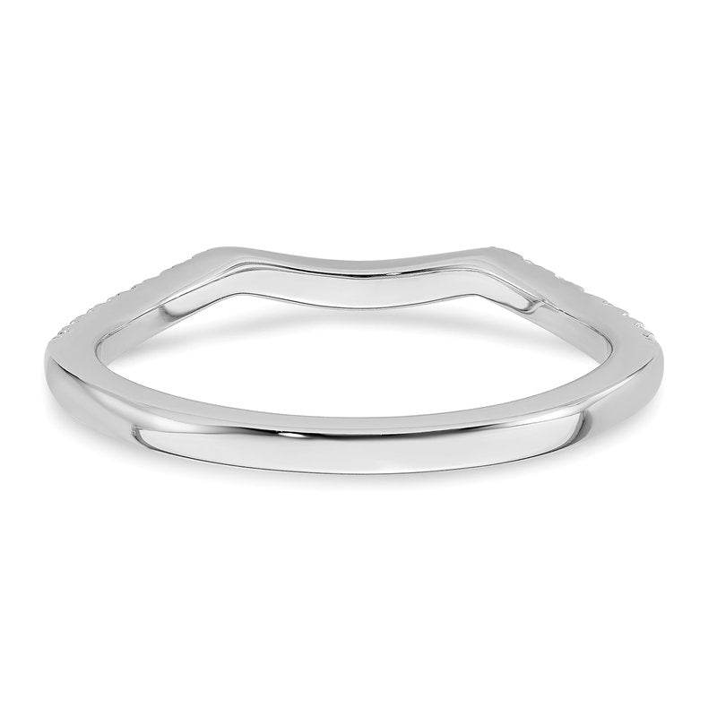 14K White Gold 1/5 carat Lab Grown Diamond VS/SI  D E F  Wedding Band
