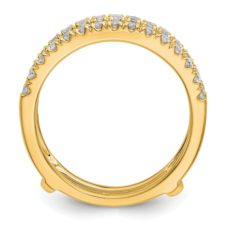 14K White Gold 1/2 carat Lab Grown Diamond VS+ F+ Complete Ring Guard