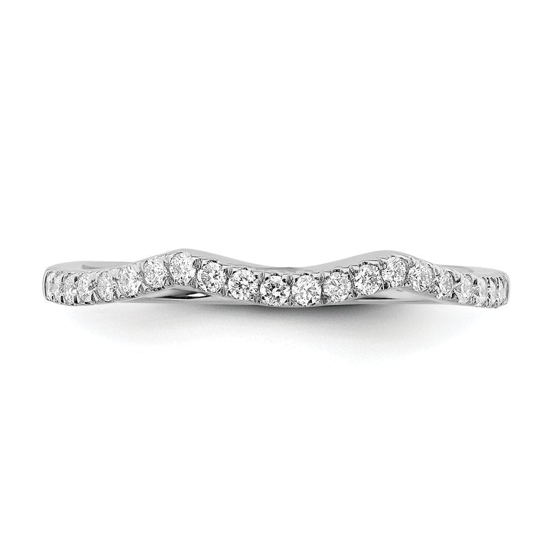 14K White Gold 1/5 carat Lab Grown Diamond VS/SI  D E F  Wedding Band