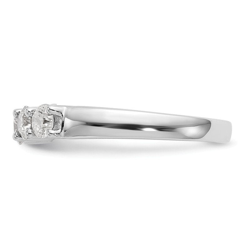 14K White Gold 7/8 carat Lab Grown Diamond VS/SI  D E F  5 Stone Band