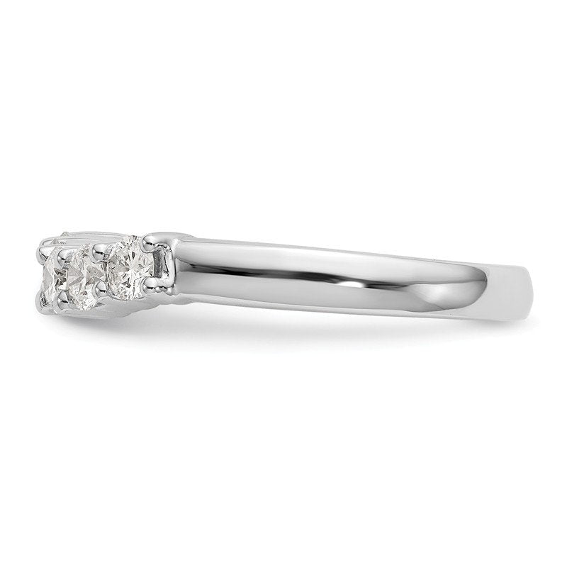 14K White Gold 7/8 carat Lab Grown Diamond VS/SI  D E F  5 Stone Band