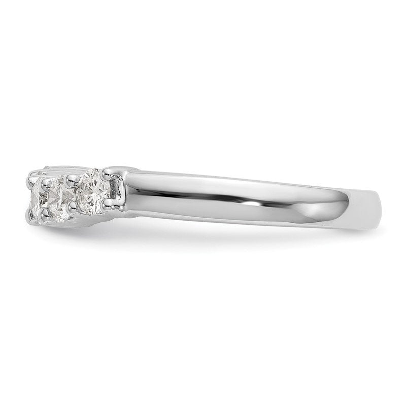 14K White Gold 7/8 carat Lab Grown Diamond VS/SI  D E F  5 Stone Band