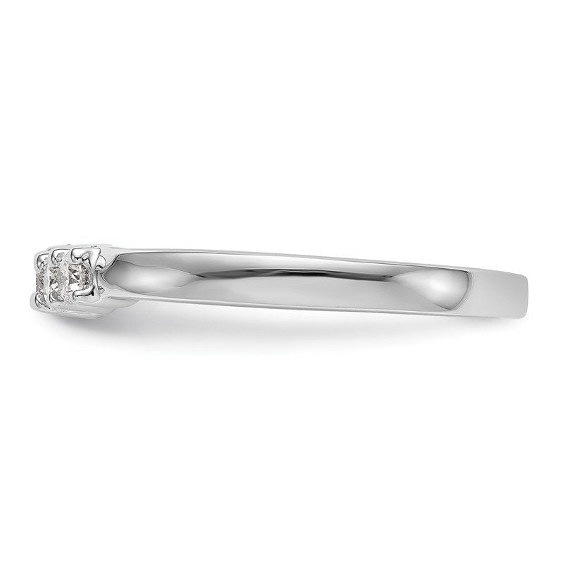 14K White Gold 7/8 carat Lab Grown Diamond VS/SI  D E F  5 Stone Band