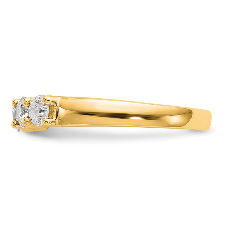 14K White Gold 7/8 carat Lab Grown Diamond VS/SI  D E F  5 Stone Band